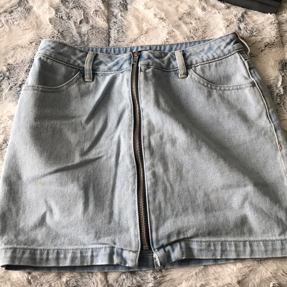 Light denim skirt